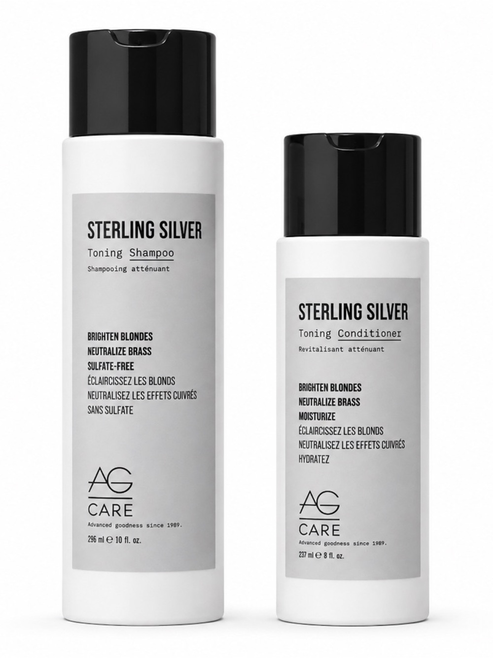 AG Hair Care Sterling Silver Toning Shampoo & Conditioner Set